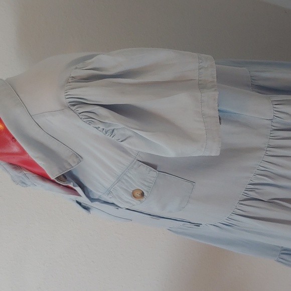 Aaron & Amber Chambray Like High Waist Tiered Dress in Medium - Picture 5 of 15